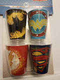 DC Justice League Unbreakable Mini Collectible Cups 1.5 oz Close Up