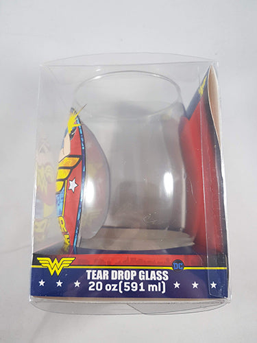 DC Wonder Woman Tear Drop Wine Glass 20 oz Right Side