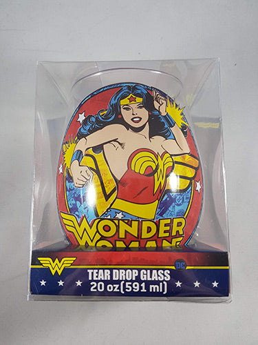 DC Wonder Woman Tear Drop Wine Glass 20 oz