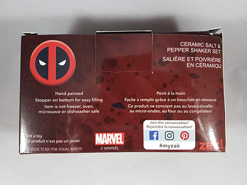 Deadpool Salt & Pepper Shakers Set Back