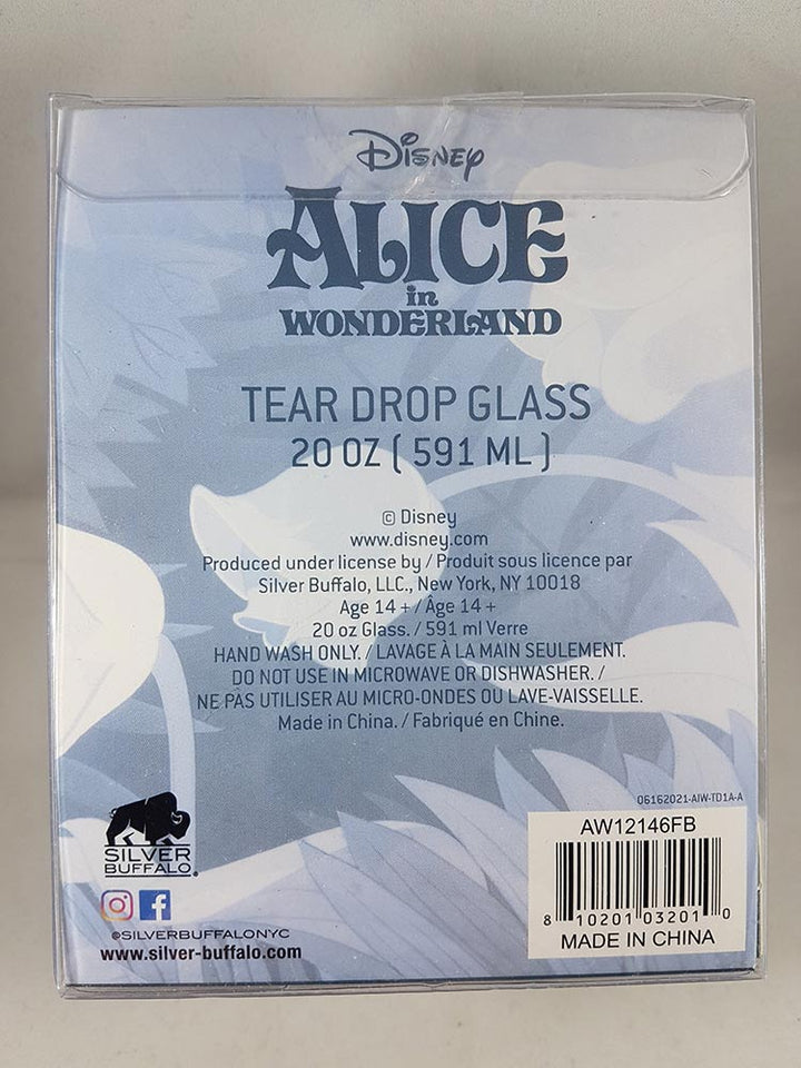 Disney Classics Alice In Wonderland Cheshire Cat Teardrop Wine Glass 20 oz Back