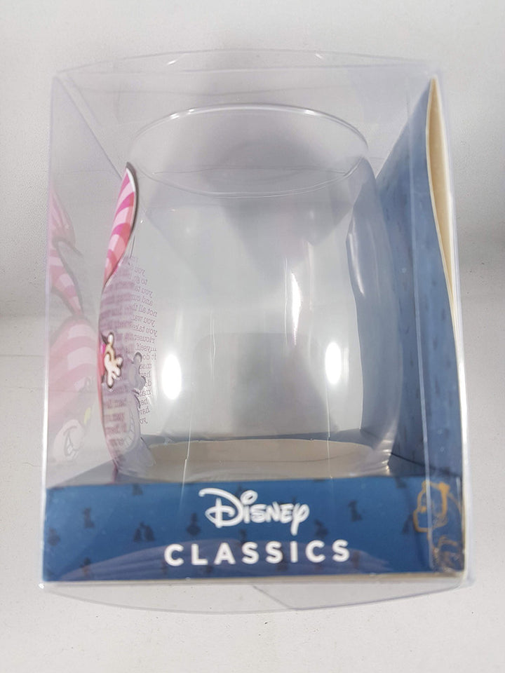 Disney Classics Alice In Wonderland Cheshire Cat Teardrop Wine Glass 20 oz Left Side