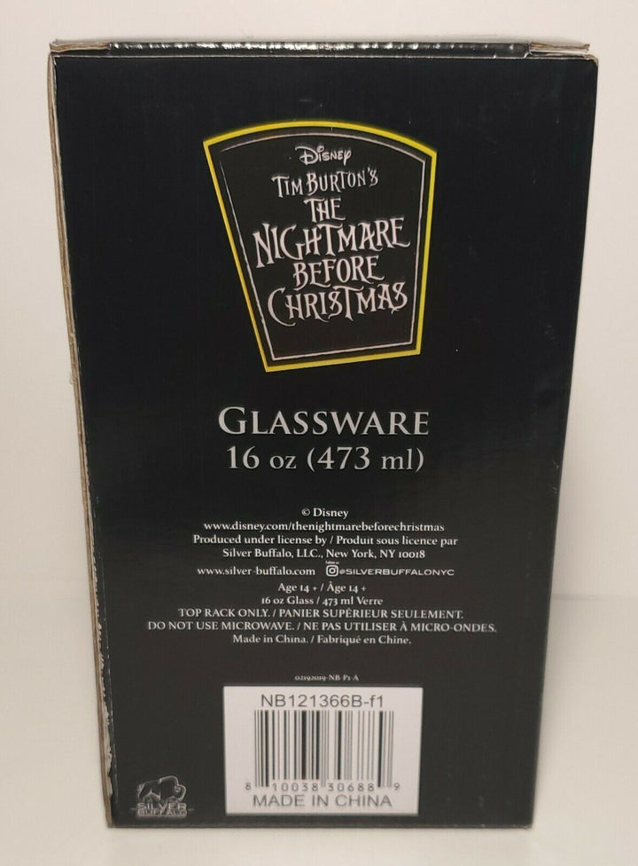 Disney Nightmare Before Christmas Jack & Sally Pint Glass 16 oz Back