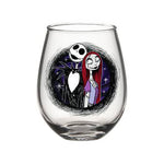 Disney Nightmare Before Christmas Jack & Sally Wine Glass 20 oz