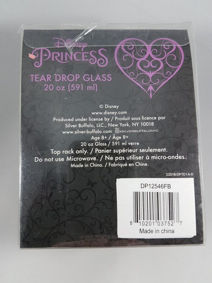 Disney Princess The Little Mermaid Silhouette Teardrop Wine Glass Back