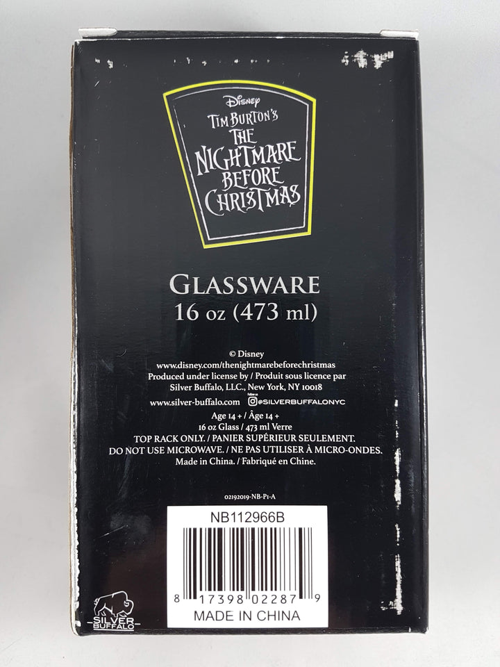 Disney The Nightmare Before Christmas Jack Faces Pint Glass 16 oz Back