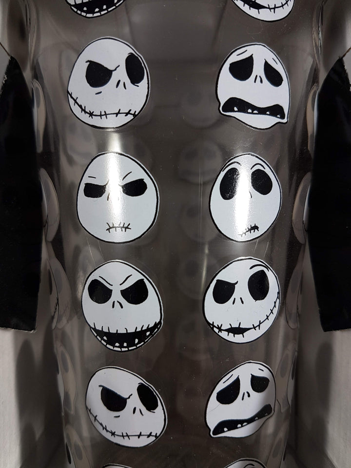 Disney The Nightmare Before Christmas Jack Faces Pint Glass 16 oz Close Up