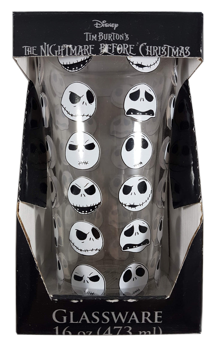 Disney The Nightmare Before Christmas Jack Faces Pint Glass 16 oz