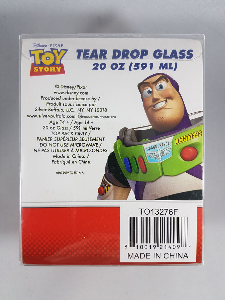 Disney Toy Story Buzz Lightyear Tear Drop Wine Glass Back