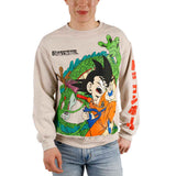 Dragon Ball Z Goku and Shenron Oversized Unisex Sweatshirt Front Male Model