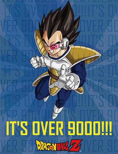 Dragon Ball Z It's Over 9000!!! Vegeta Throw Blanket