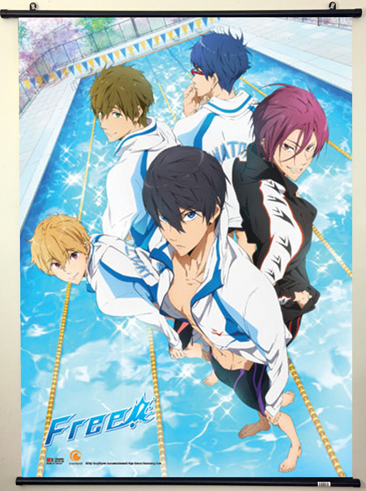 Free! Iwatobi Swim Club Key Art Group Wall Scroll Sample