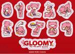 Gloomy Bear Numeral Sticker Set