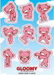 Gloomy Bear Poses Sticker Set