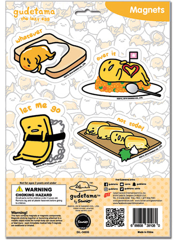 Gudetama Foods Magnet Collection