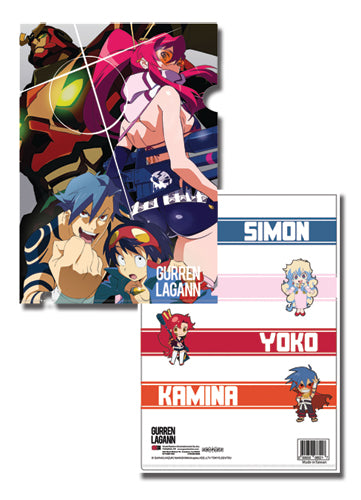 Gurren Lagann Group File Folders Set of 5