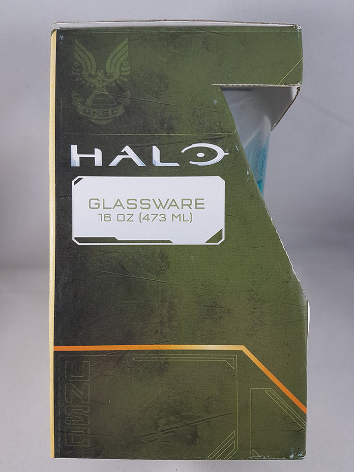 Halo Infinite Master Chief UNSC Pint Glass 16 oz Right Side