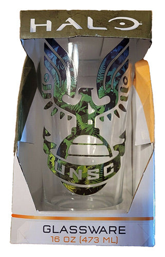 Halo UNSC Army Bird Logo Pint Glass 16 oz