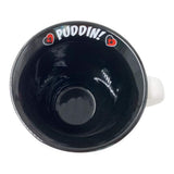 Harley Quinn Circle Badge HA HA! Wide Rim Mug 16 oz Top and Inside