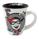 Harley Quinn Circle Badge HA HA! Wide Rim Mug 16 oz