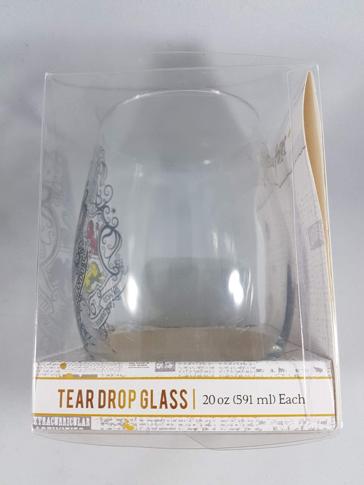 Harry Potter Hogwarts Crest Teardrop Wine Glass Right Side