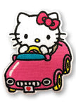 Hello Kitty In Car Iron Sew On Patch