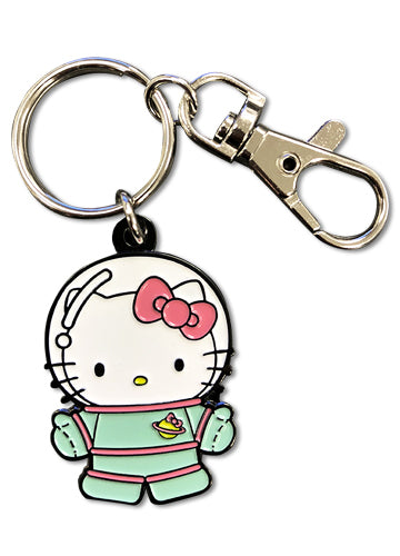 Hello Kitty In Spacesuit Enamel Metal Keychain