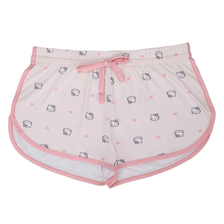 Hello Kitty Juniors Tank Top & Shorts Sleep Set Dolphin Shorts Front