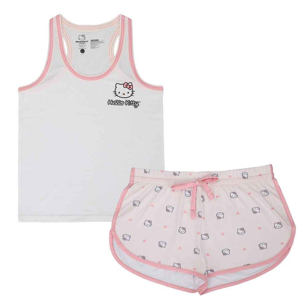 Hello Kitty Juniors Tank Top & Shorts Sleep Set Pair Front