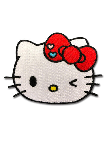 Hello Kitty Red Bow Hearts Iron Sew On Patch