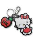 Hello Kitty Red Dress Winking W/ Apple Keychain