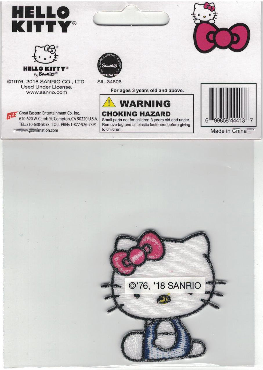 Brand New Adorable Hello Kitty Patch Iron On Cloth Applique Glasses And  Pink Bow