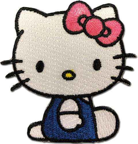 Hello Kitty Sitting W/ Pink Bow Sew On Patch Stock