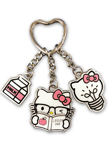 Hello Kitty Smart Nerdy Enamel Metal Keychain