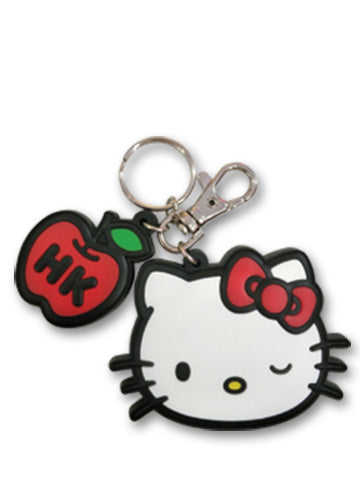 Hello Kitty Winking W/ Apple Keychain