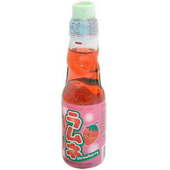 Ramune Soda Strawberry 6.6 oz - Authentic Japanese Marble Soda