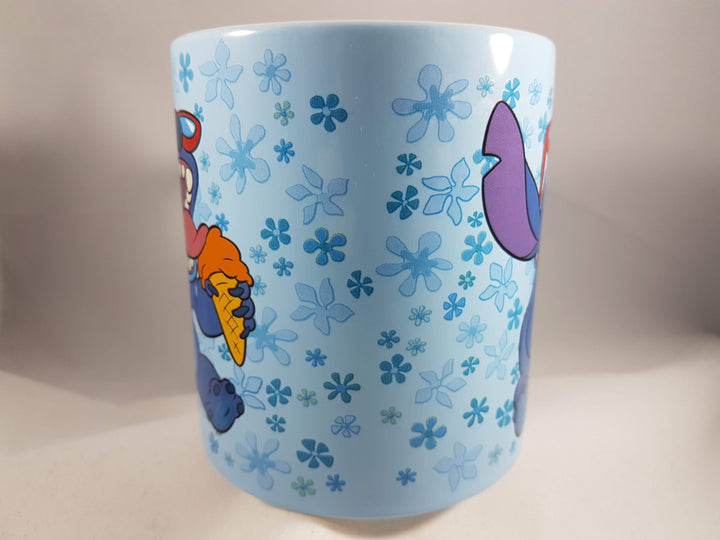Lilo & Stitch Eating Ice Cream Cone Mug 20oz Left Side