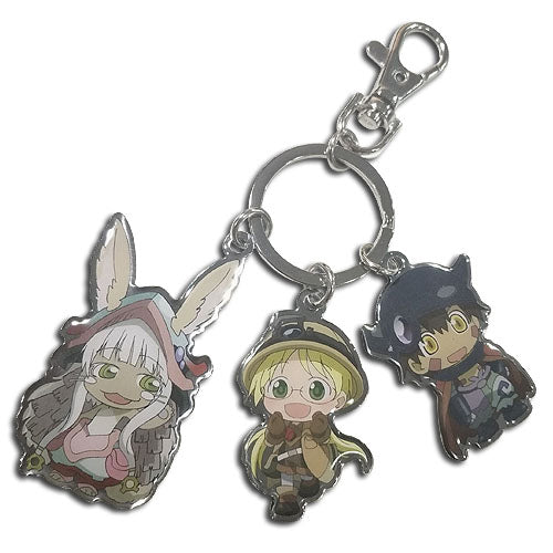 Made In Abyss Group Metal Keychain - Cave Raiders Anime Accessory