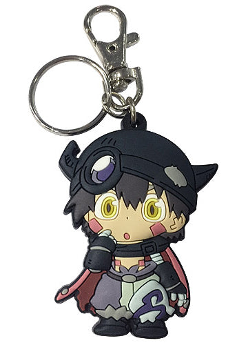 A PVC keychain featuring a character from the anime and manga series Made In Abyss.