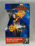 Marvel Comics Captain Marvel Pint Glass 16 oz Left Side