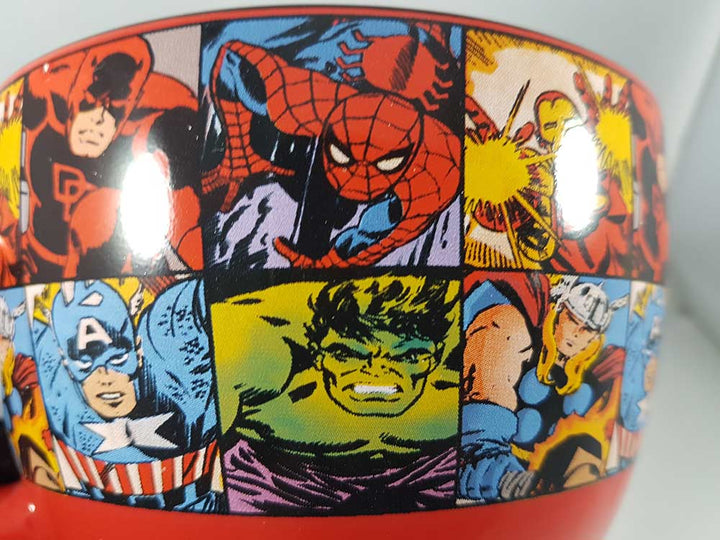 Marvel Comics Hero Grid Ceramic Mug 24 oz Close Up