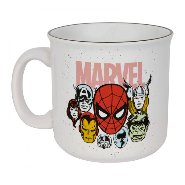 Marvel Comics Retro Character Faces Ceramic Camper Mug 20 oz