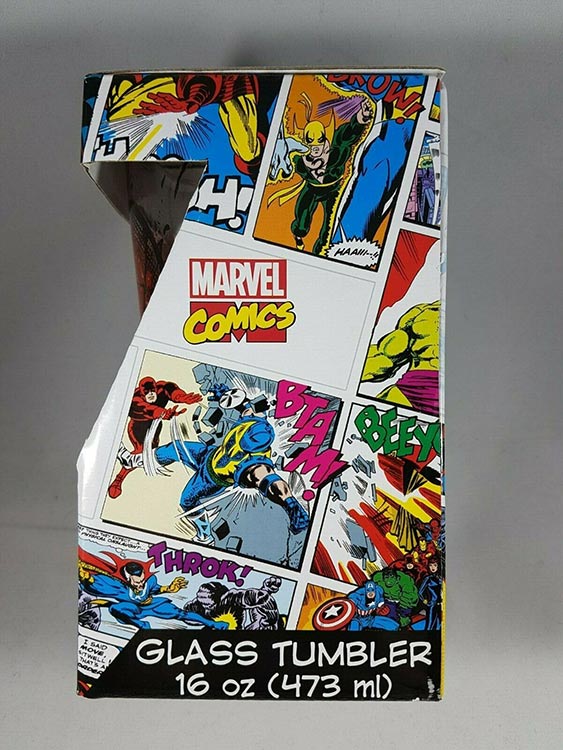 Marvel Comics Spiderman Pint Glass 16 oz Right Side