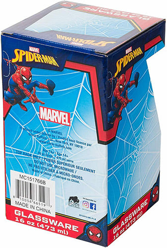  Marvel Spiderman 1962 New York Pint Glass 16 oz Back