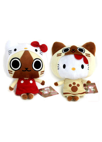 Monster Hunter x Hello Kitty - Airou Plushes (Set of 2) Shadow Anime