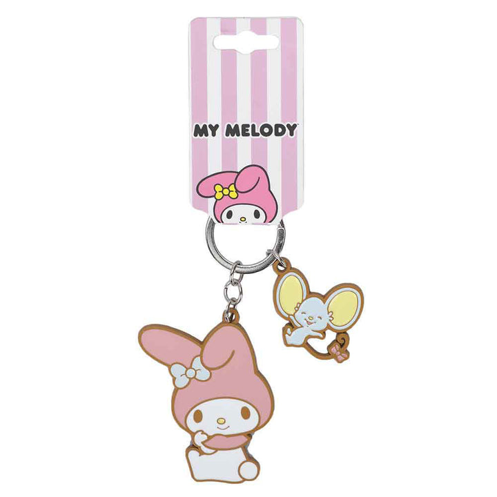 My Melody and Flat Enamel Metal Keychain