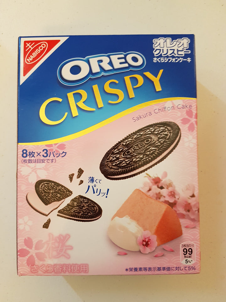 Nabisco Oreo Crispy Sakura Chiffon Cake Cookies 5.4 oz Back