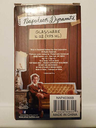 Napoleon Dynamite Pint Glass 16 oz Back