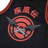 Naruto Sublimated Characters Unisex Basketball Jersey Back Close Up
