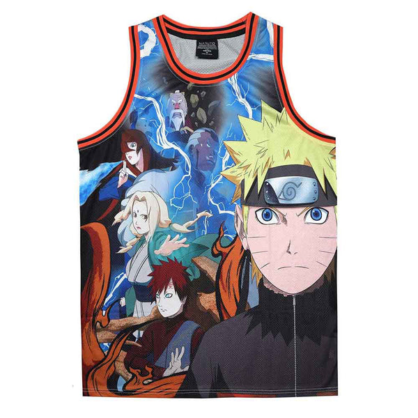 Naruto Sublimated Characters Unisex Basketball Jersey
